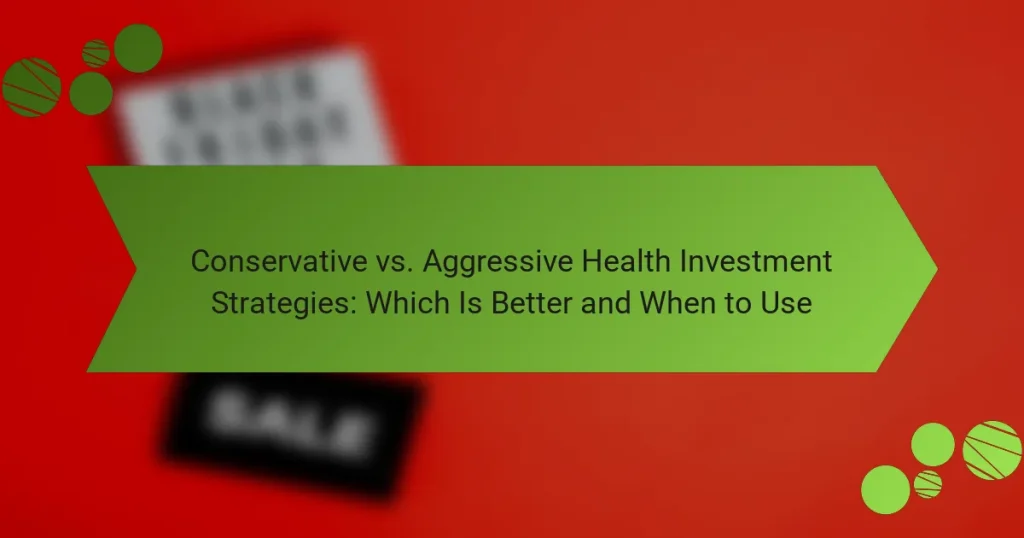Συντηρητικές vs. Επιθετικές Στρατηγικές Επένδυσης στην Υγεία: Ποια Είναι Καλύτερη και Πότε να Χρησιμοποιήσετε
