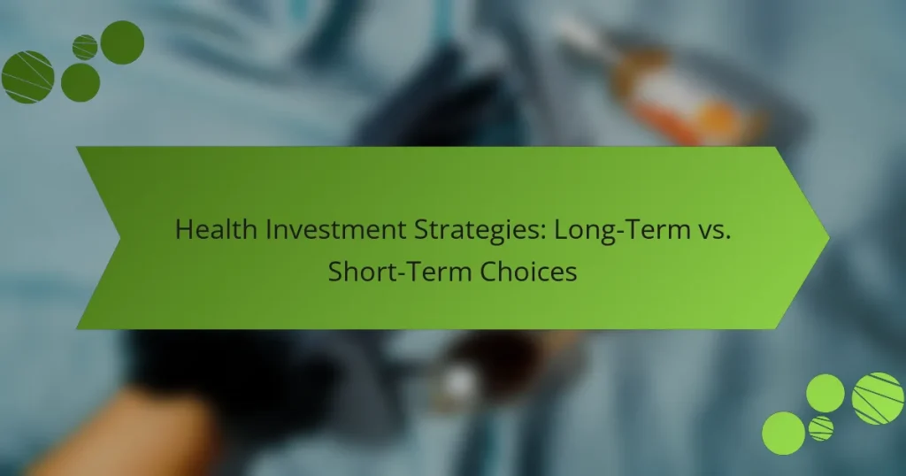 Στρατηγικές Επενδύσεων Υγείας: Μακροπρόθεσμες έναντι Βραχυπρόθεσμων Επιλογών