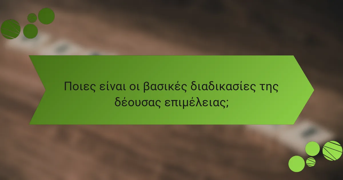 Ποιες είναι οι βασικές διαδικασίες της δέουσας επιμέλειας;