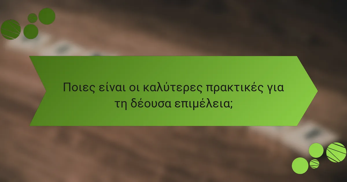 Ποιες είναι οι καλύτερες πρακτικές για τη δέουσα επιμέλεια;