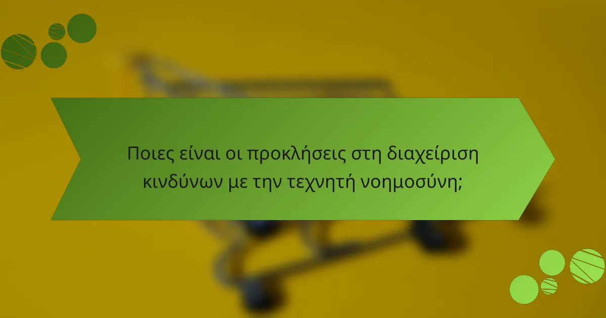 Ποιες είναι οι προκλήσεις στη διαχείριση κινδύνων με την τεχνητή νοημοσύνη;